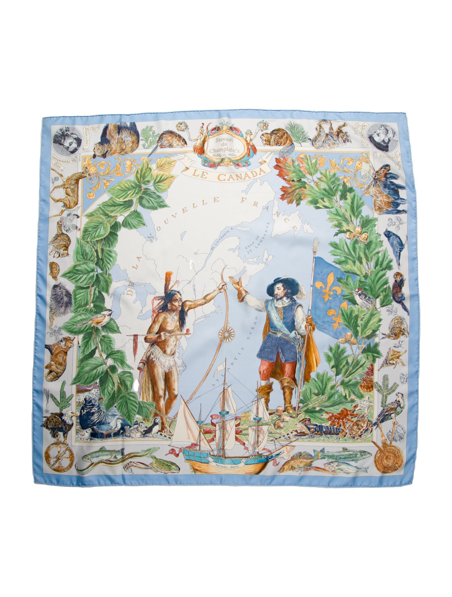 Hermès Le Canada Silk Scarf