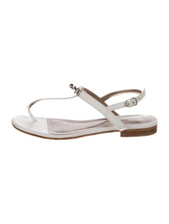 Hermès Olivia Leather T-Strap Sandals