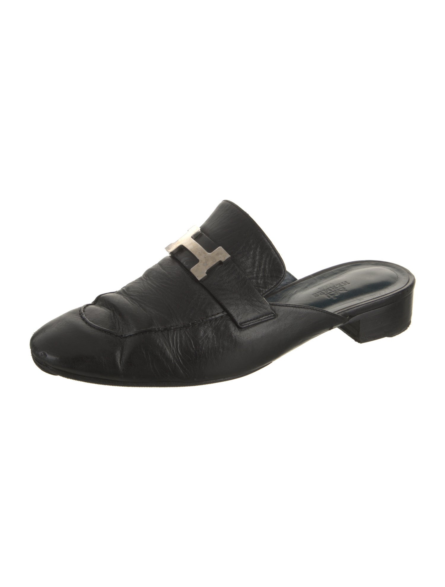 Hermès Trocadero H Logo Mules