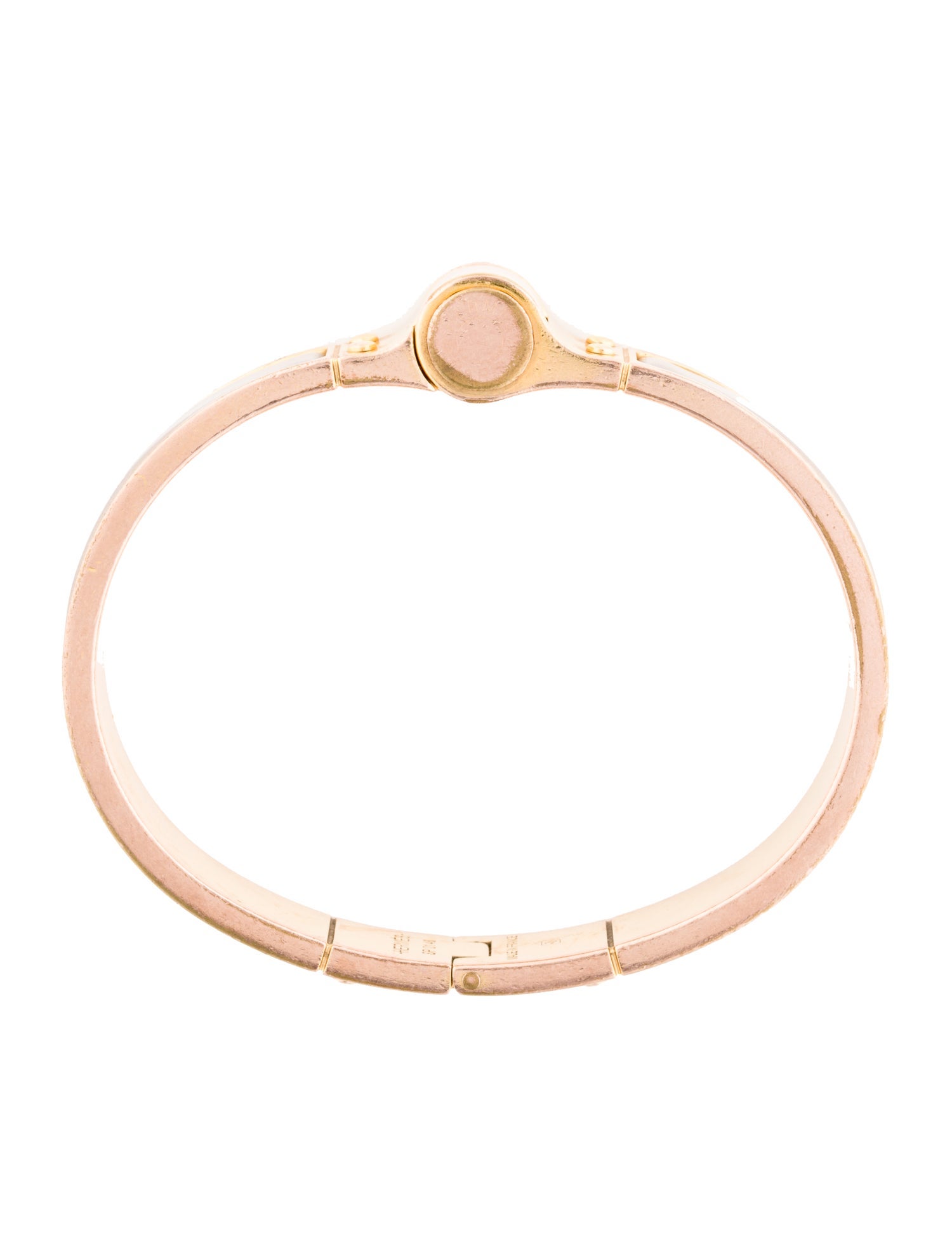 Hermès Enamel Hinged Narrow Bangle Bracelet