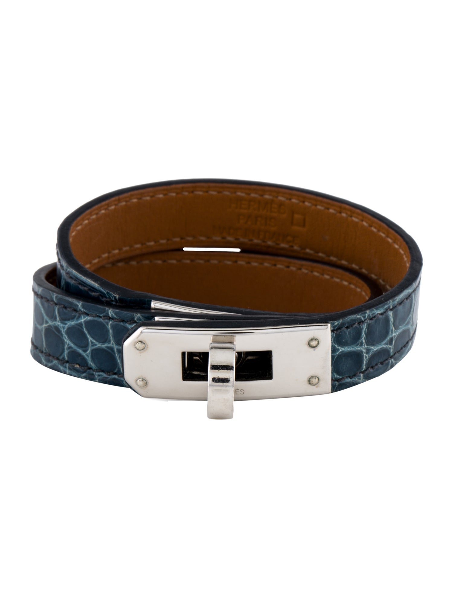 Hermès Alligator Kelly Double Tour Wrap Bracelet