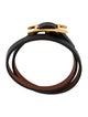 Hermès Leather Behapi Double Tour Wrap Bracelet