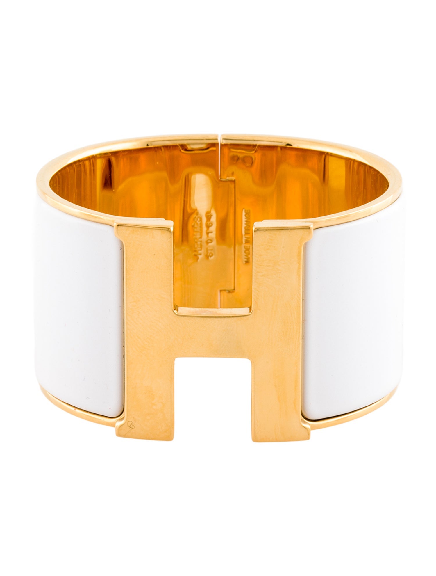 Hermès Enamel Clic H XL Bangle Bracelet