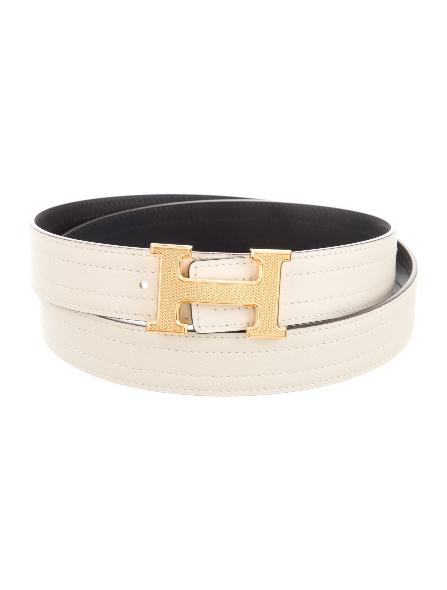 Hermès Reversible 32 mm H Guilloché Belt Kit