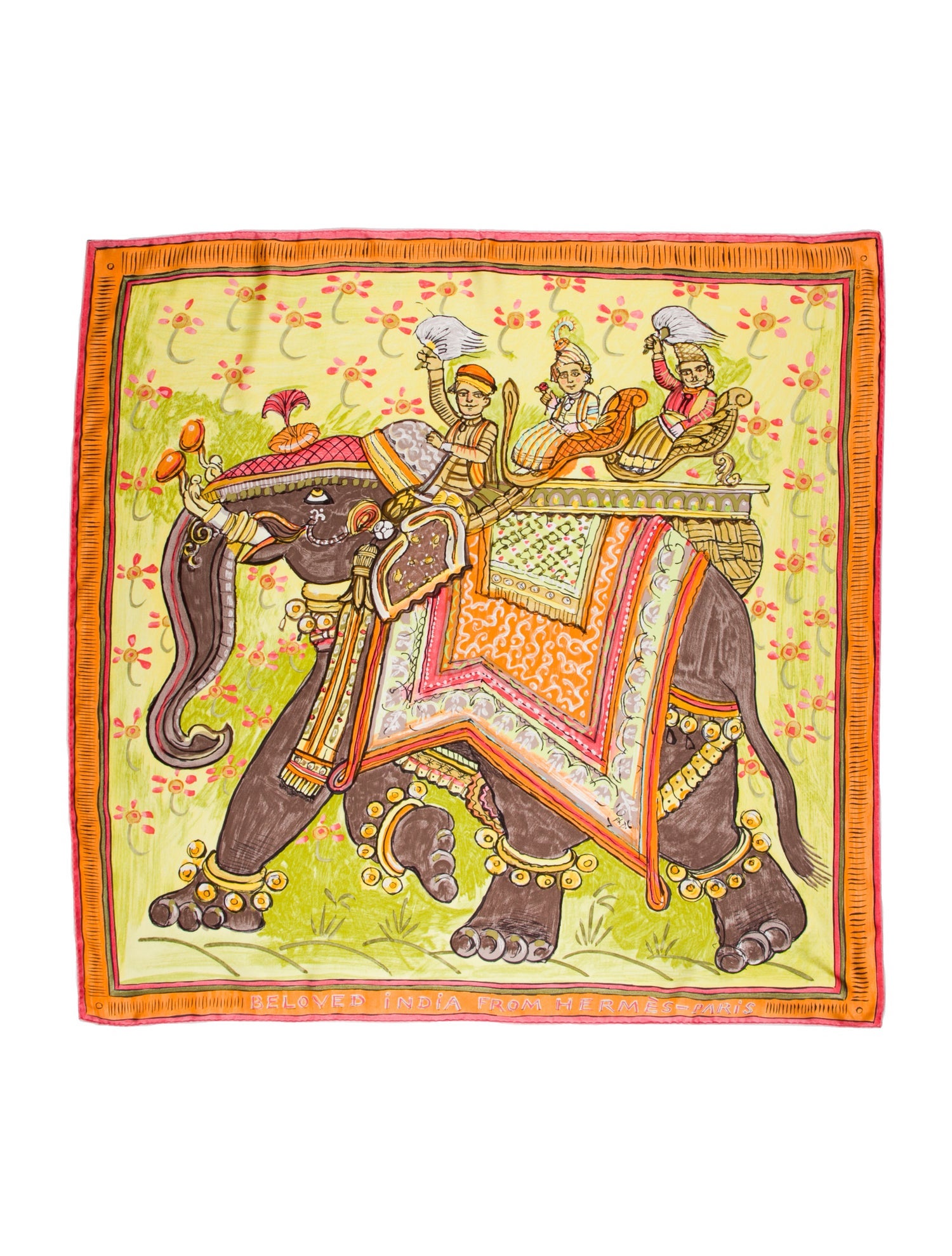 Hermès Beloved India Silk Scarf