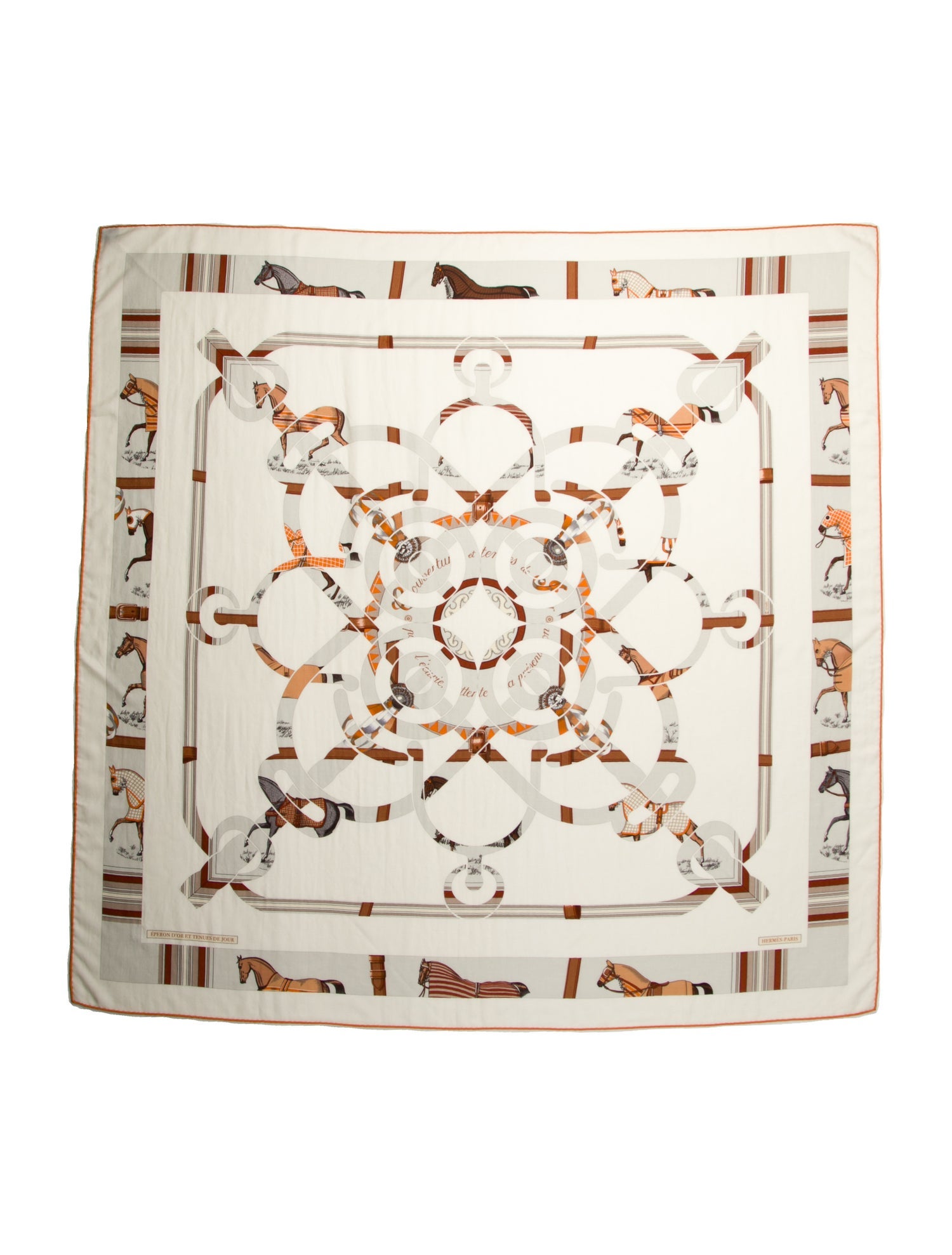 Hermès Eperon D'Or et Tenues Cashmere Shawl