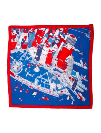 Hermès The Battery New York Silk Scarf