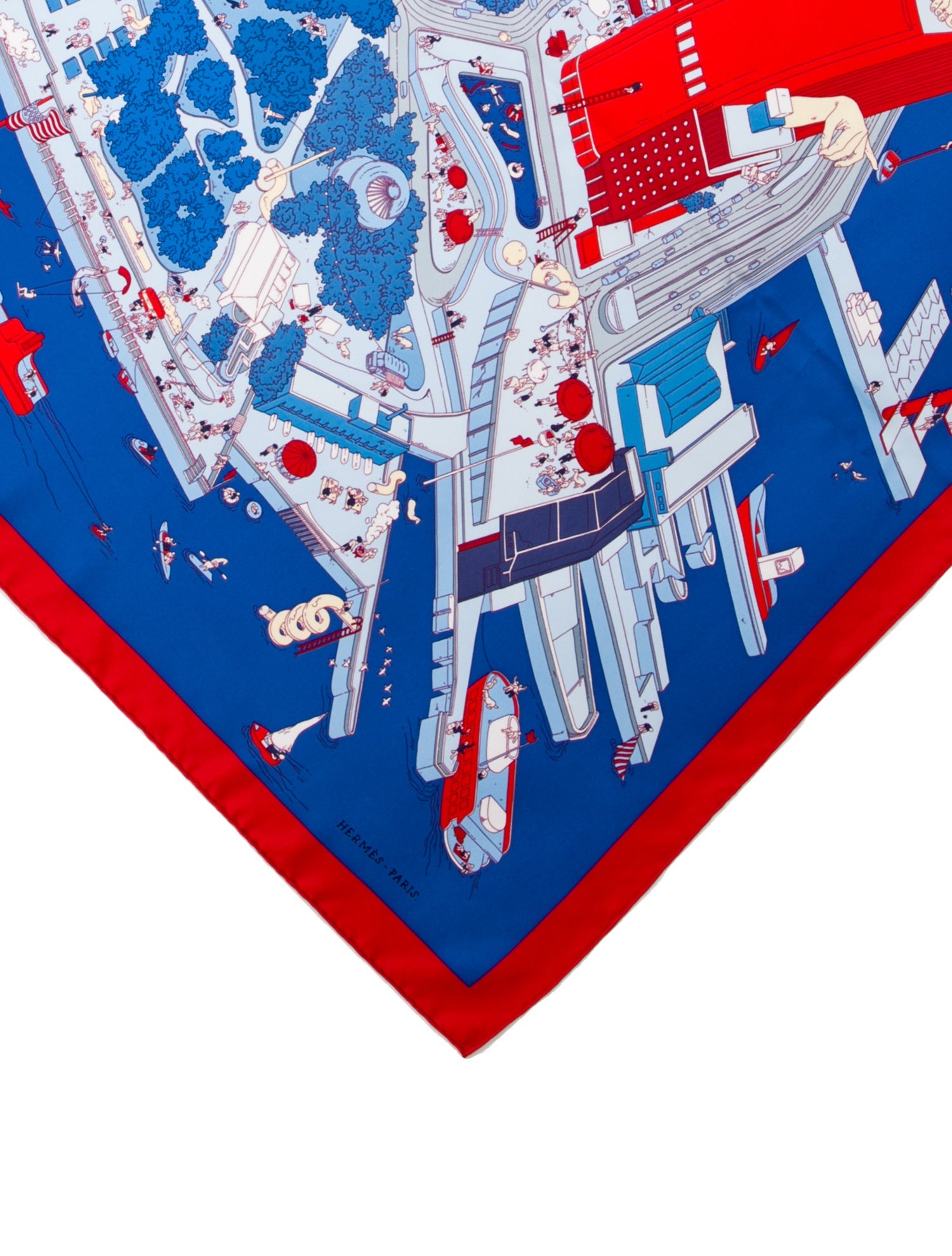 Hermès The Battery New York Silk Scarf