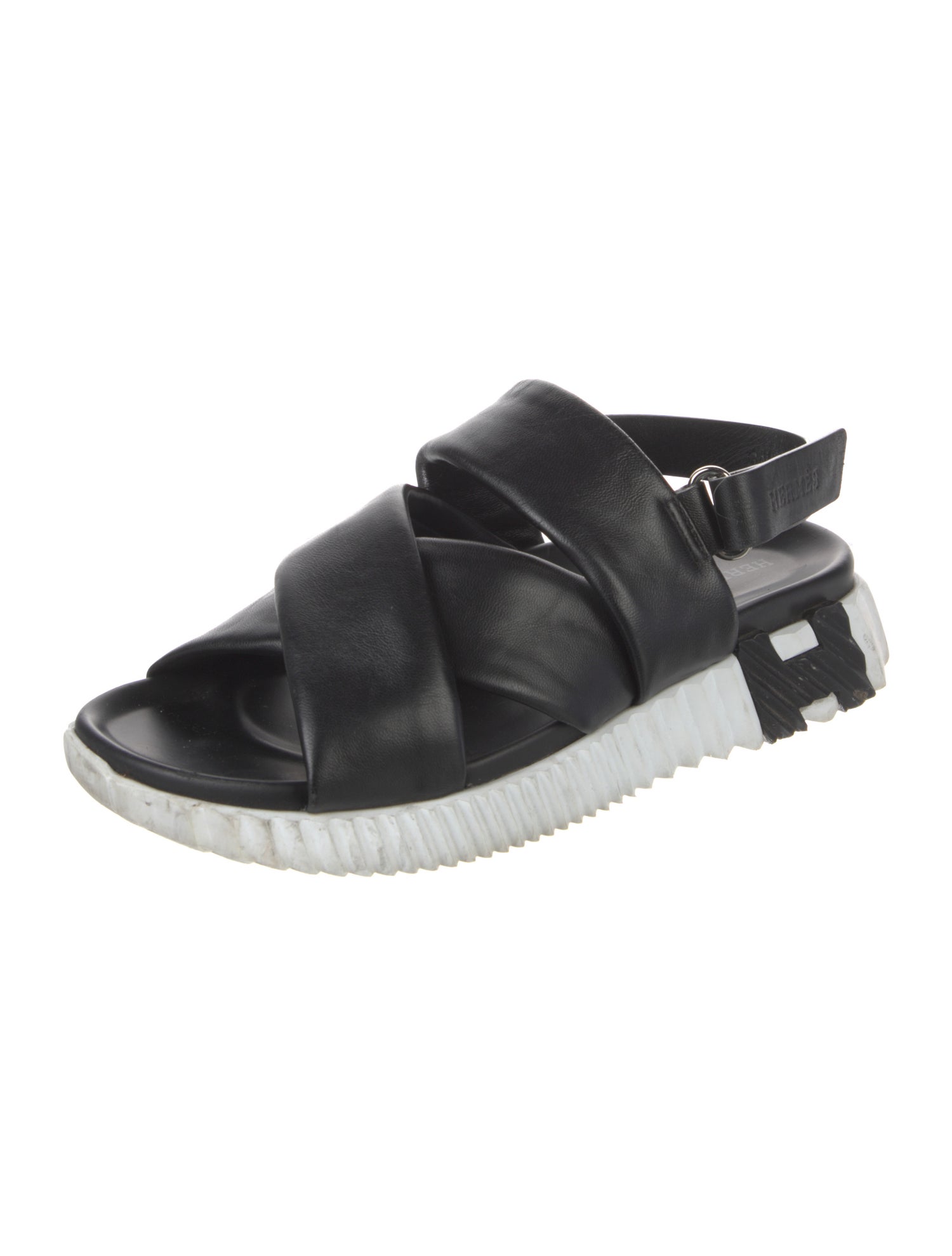 Hermès Electric Leather Slingback Sandals