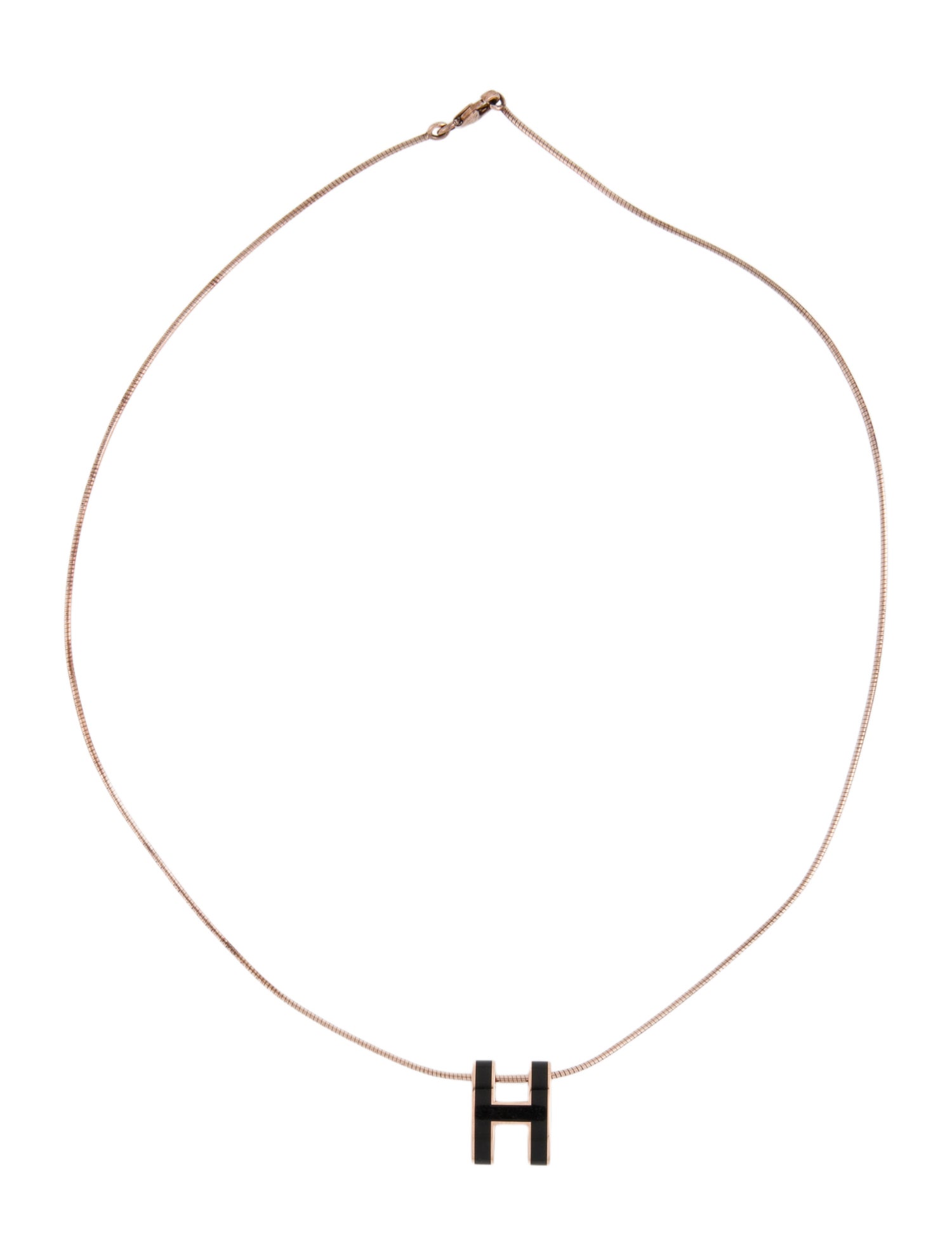 Hermès Enamel Pop H Pendant Necklace
