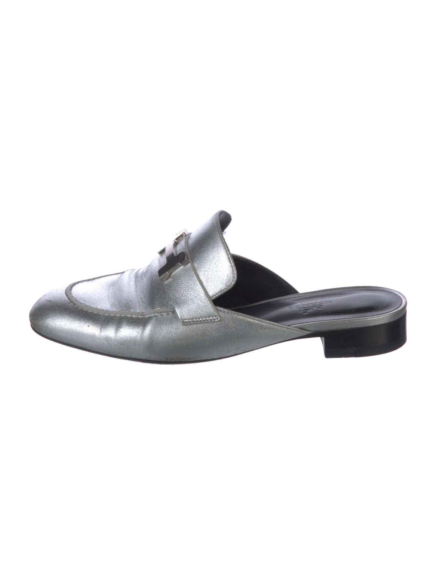 Hermès Trocadero H Logo Mules