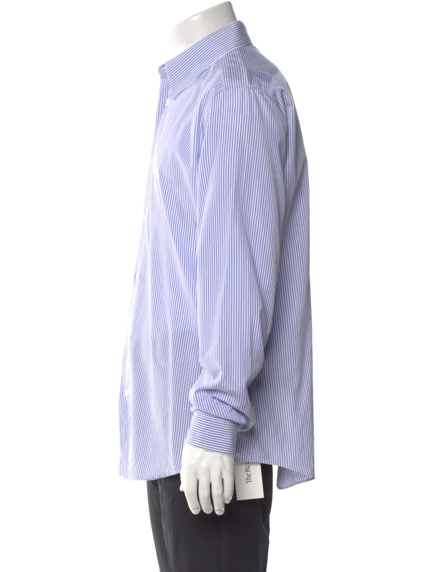 Hermès Striped Long Sleeve Dress Shirt