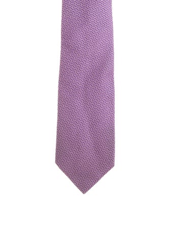 Hermès Patterned Silk Tie