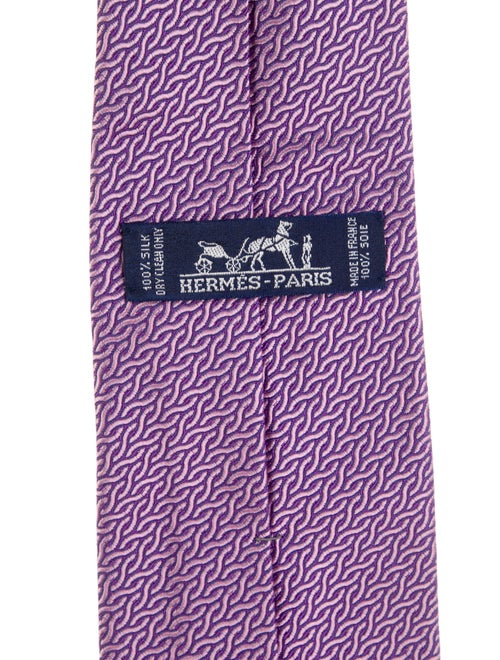 Hermès Patterned Silk Tie