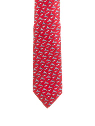 Hermès Patterned Silk Tie