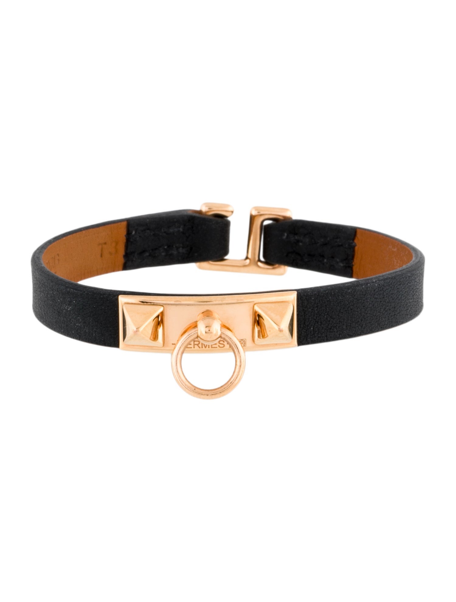Hermès Leather Rivale Mini Wrap Bracelet