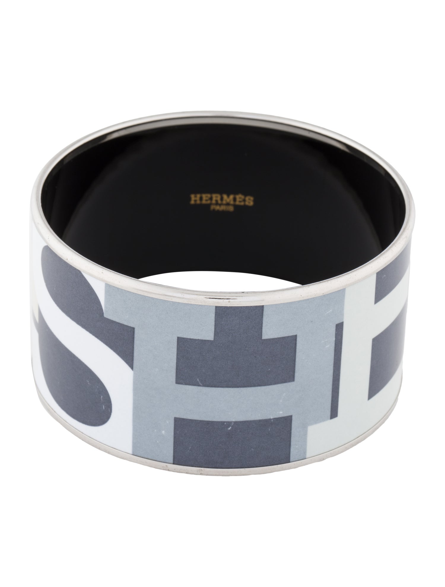 Hermès "Capitales" Extra Wide Enamel Bangle