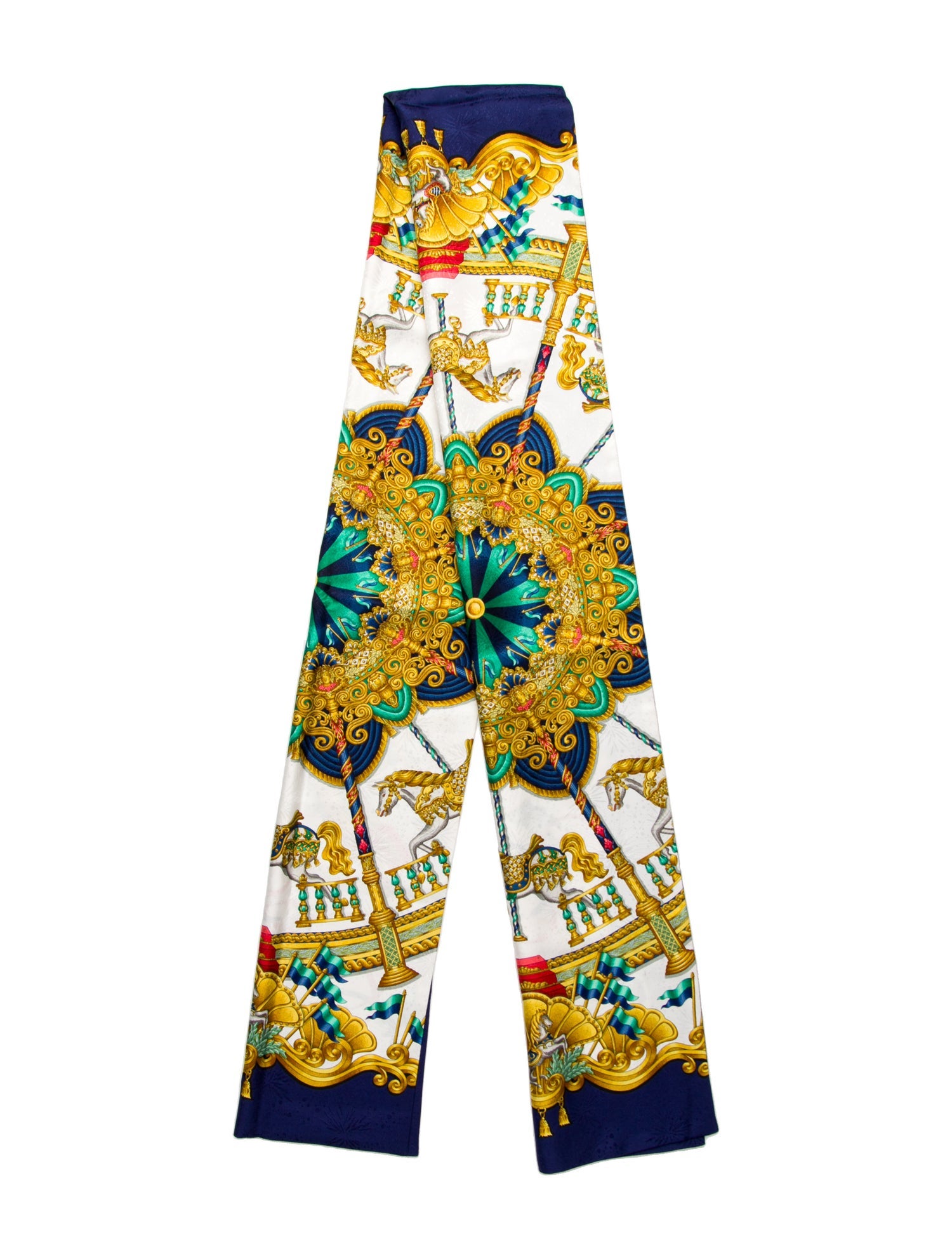 Hermès Luna Park Jacquard Double Face Silk Scarf