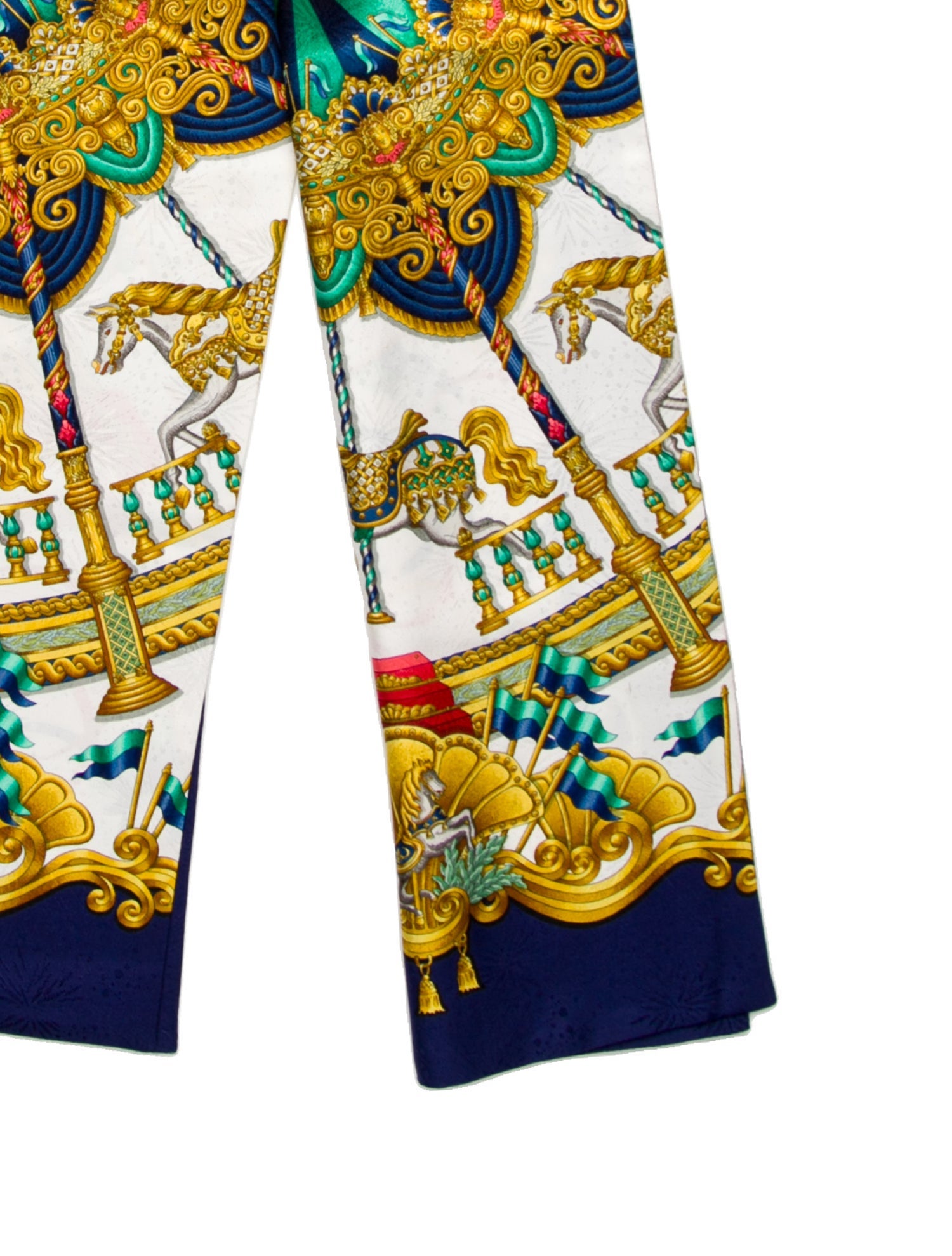 Hermès Luna Park Jacquard Double Face Silk Scarf