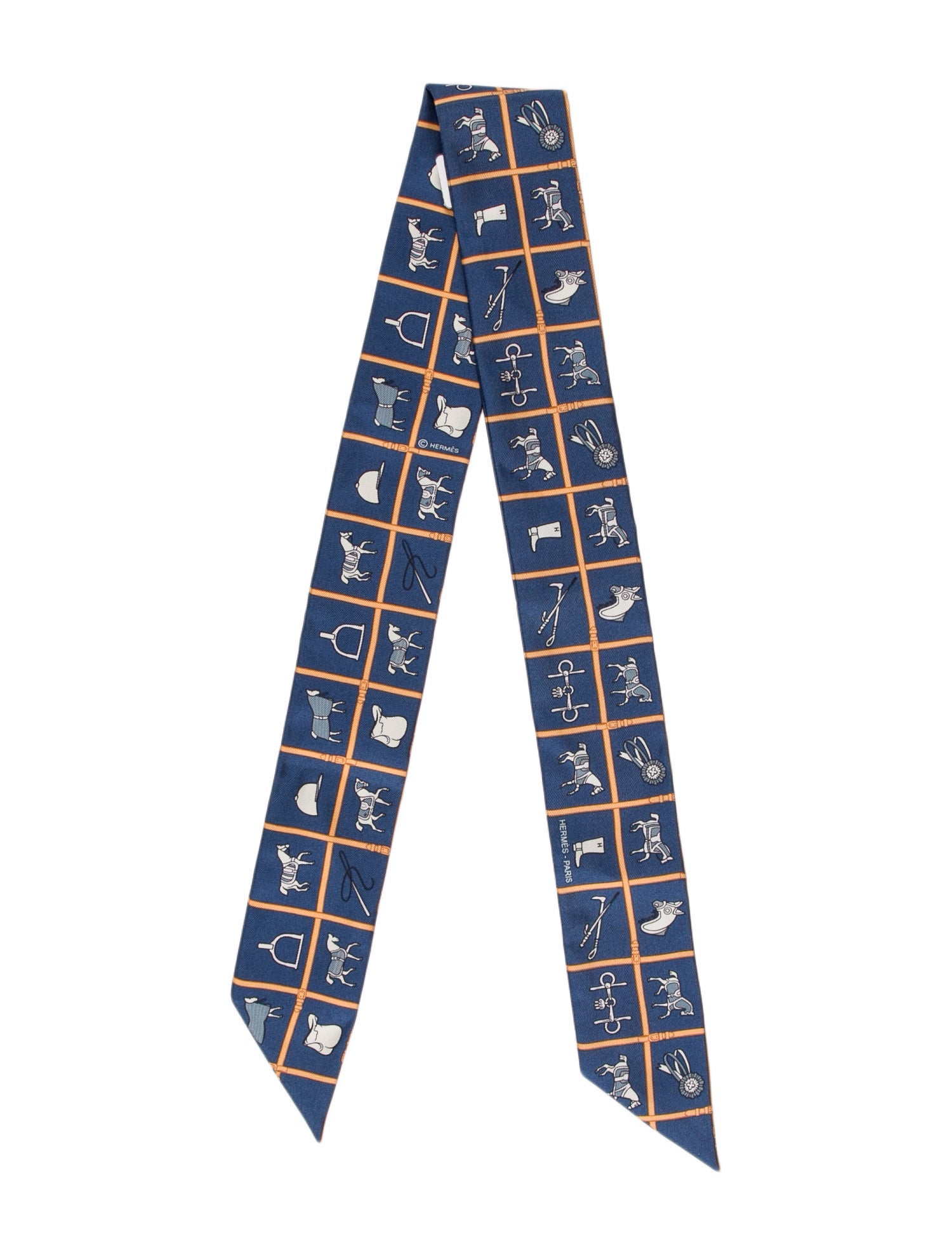 Hermès Couvertures et Tenues de Jour Silk Twilly Scarf