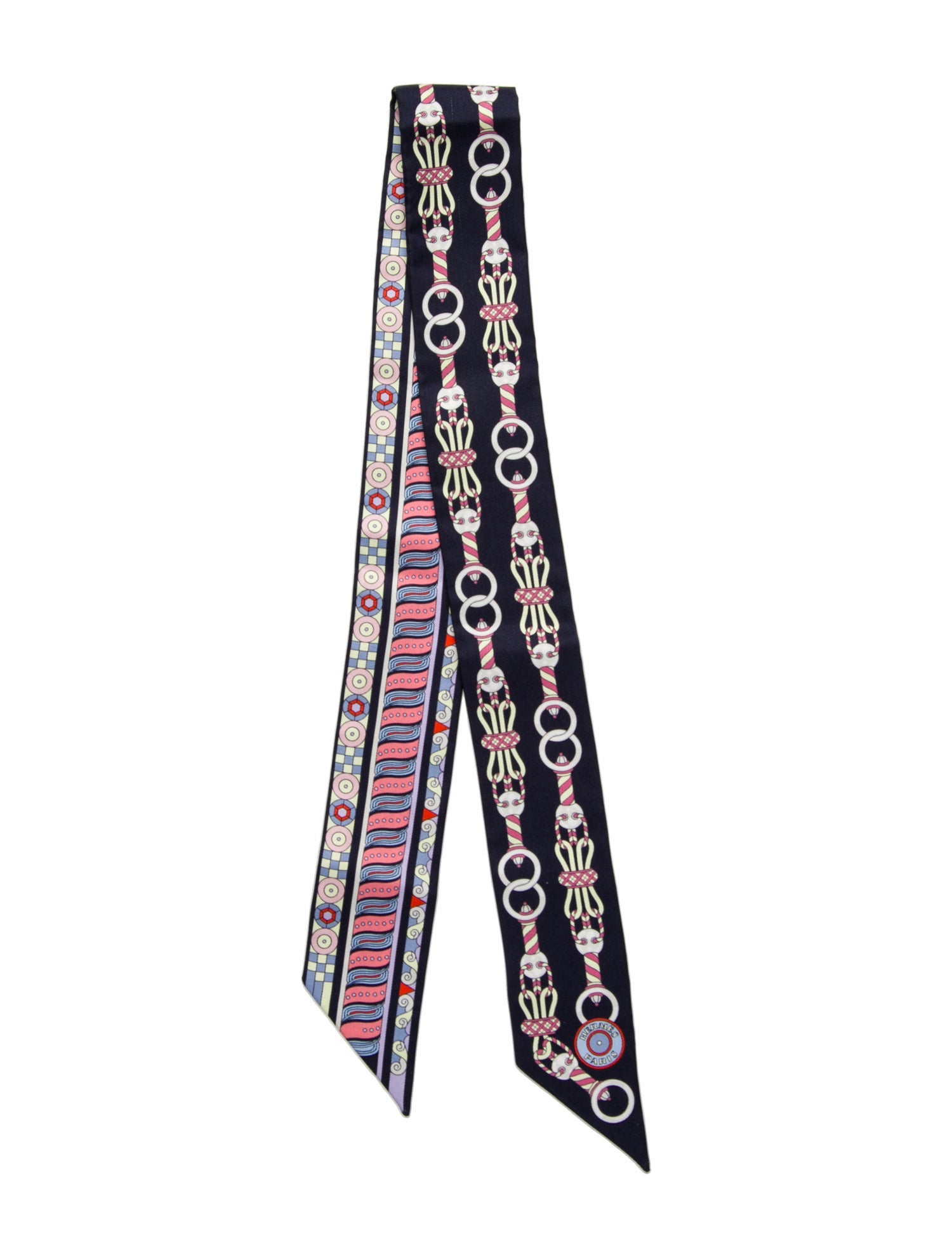 Hermès Harnais en Rosace Silk Twilly Scarf