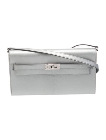 Hermès Crossbody Bags 2025 Argent Chevre Chamkilight Kelly To Go Wallet