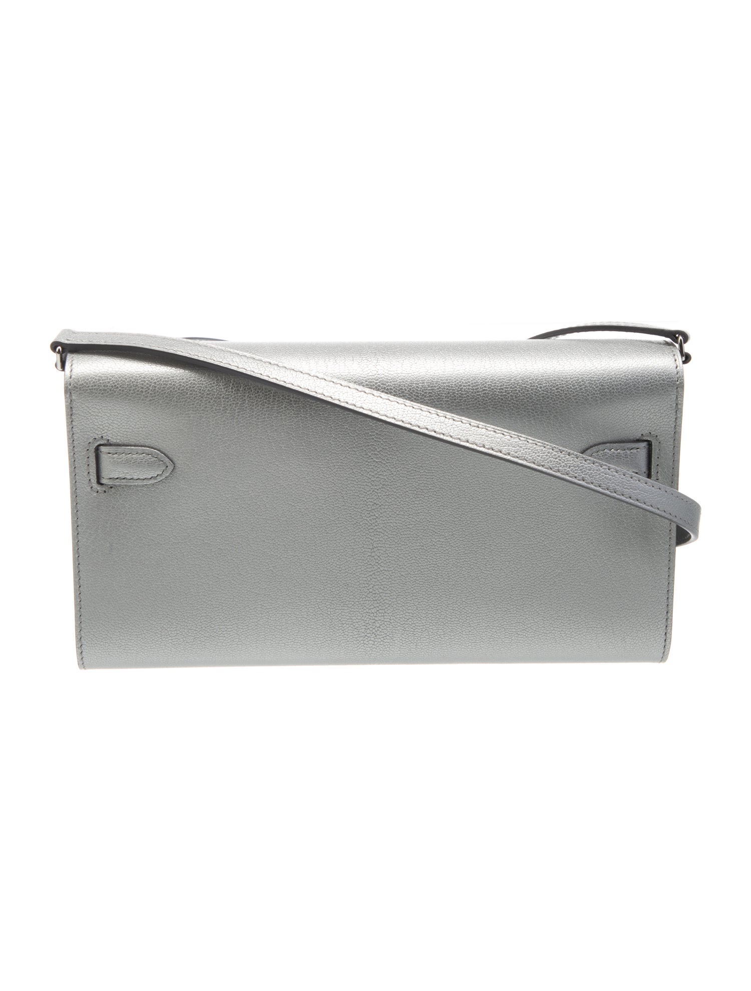 Hermès 2025 Argent Chevre Chamkilight Kelly To Go Wallet w/ Tags