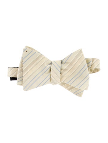Hermès Bow Ties Striped Silk Tie