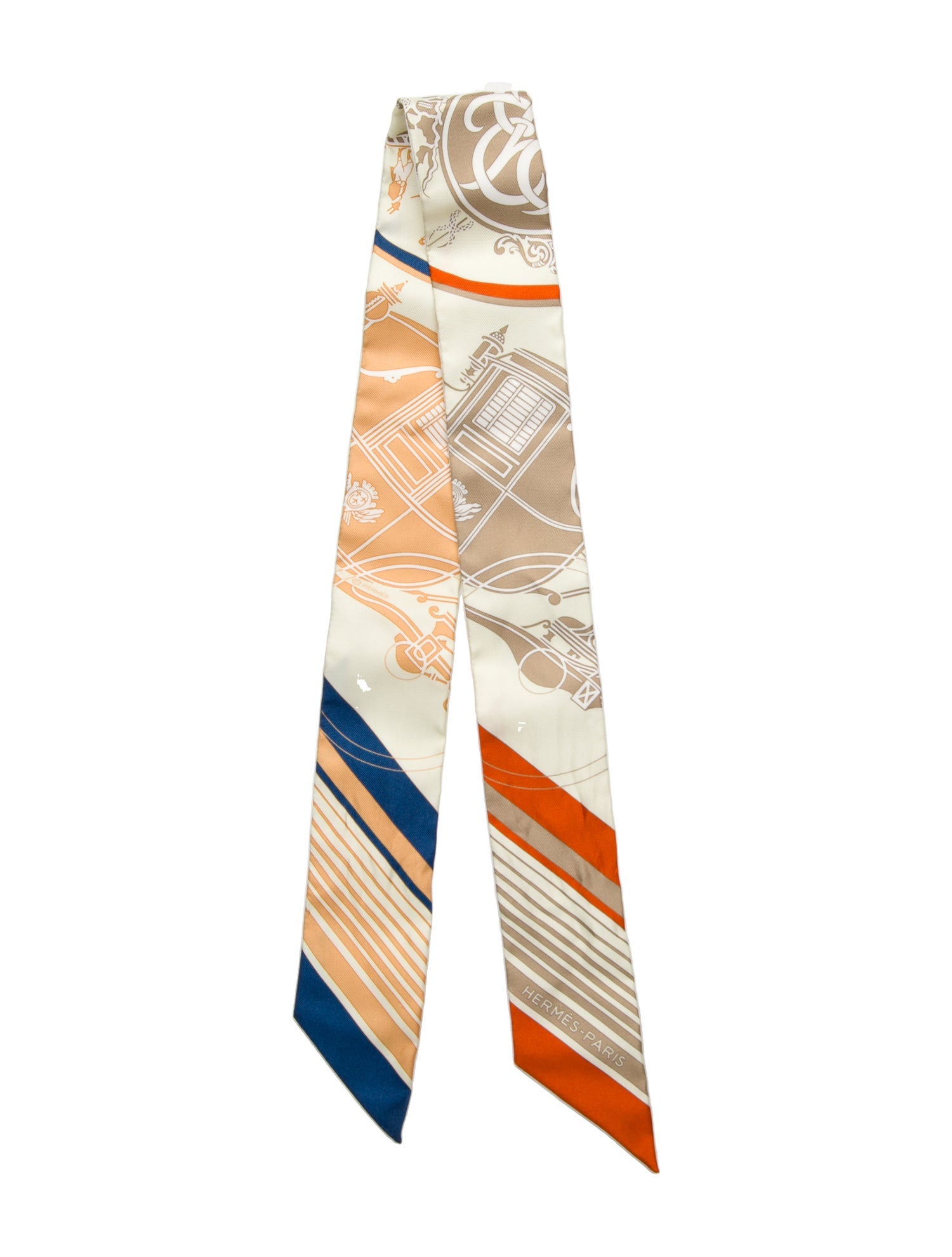 Hermès Ex-Libris Silk Twilly Scarf