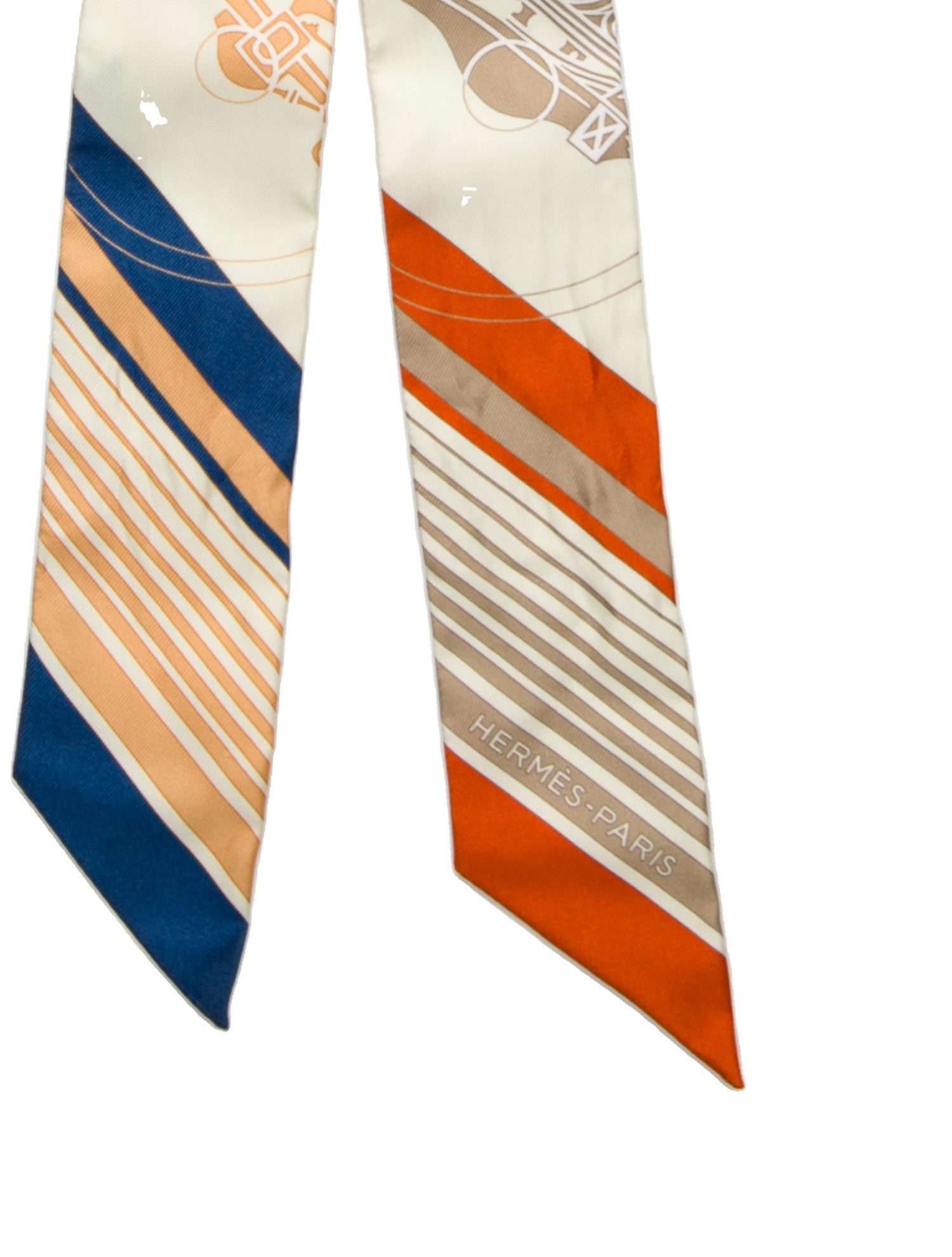 Hermès Ex-Libris Silk Twilly Scarf