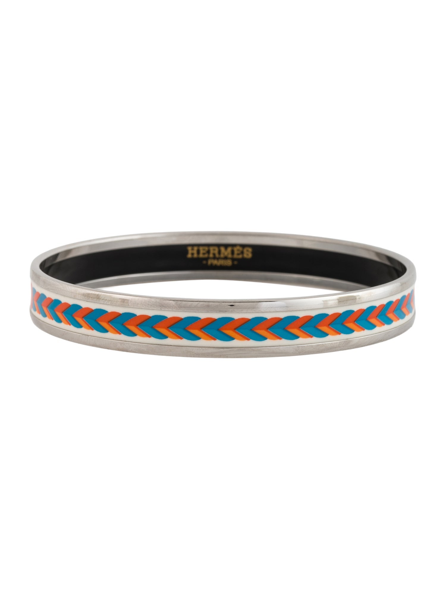 Hermès Narrow Enamel Bangle Bracelet