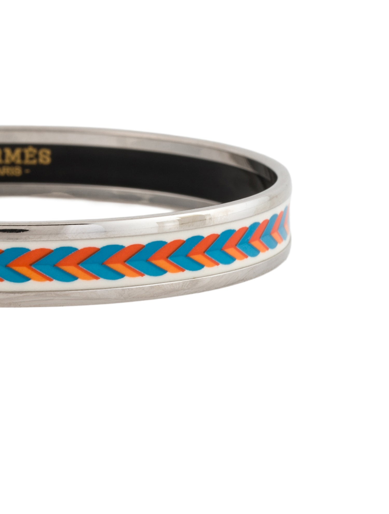 Hermès Narrow Enamel Bangle Bracelet