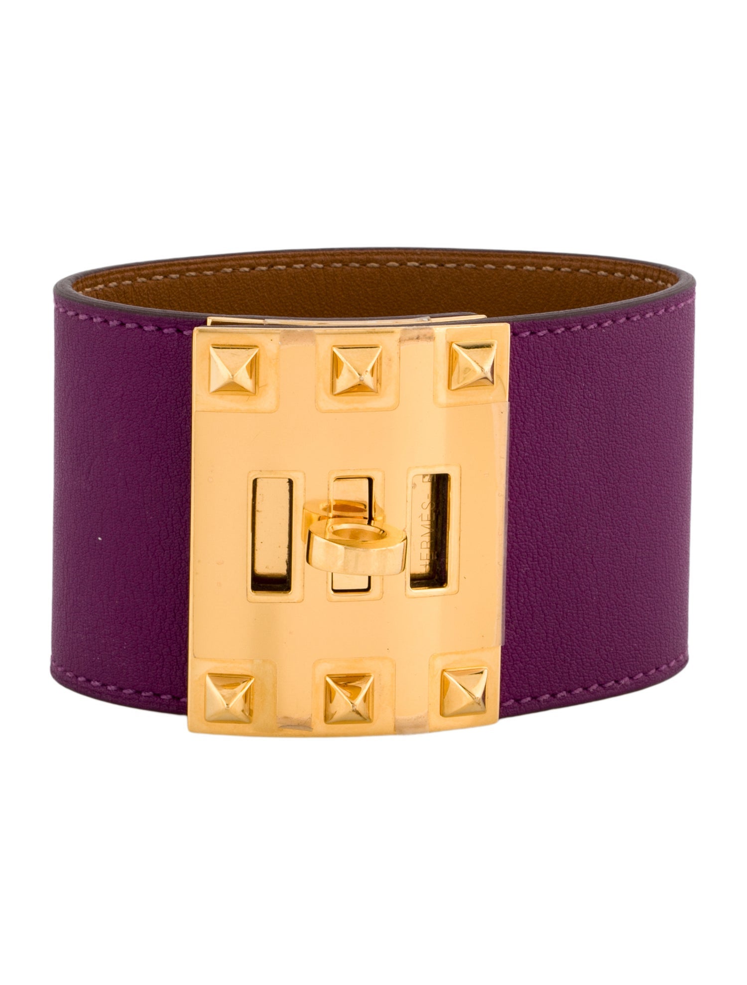 Hermès Leather Extreme Kelly Dog Wrap Bracelet