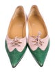 Hermès Leather Colorblock Pattern Slingback Pumps