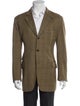 Hermès Wool Plaid Print Blazer