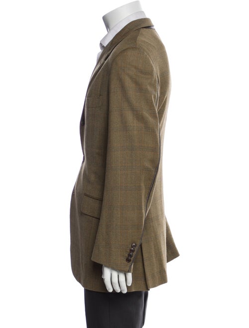 Hermès Wool Plaid Print Blazer