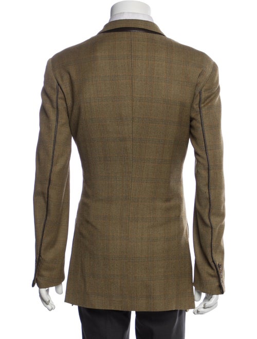 Hermès Wool Plaid Print Blazer