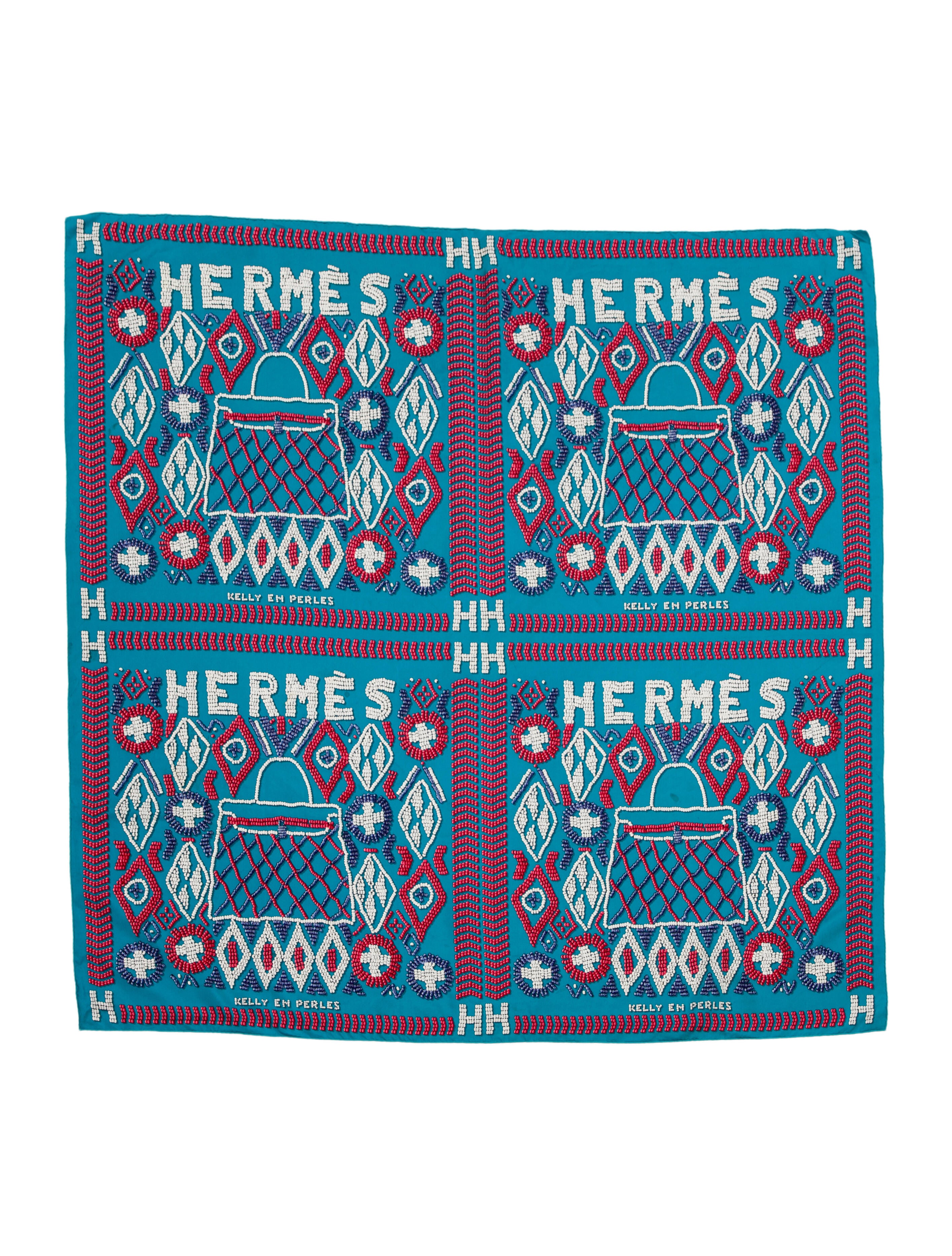 Hermès Kelly En Perles Silk Shawl