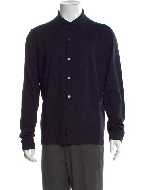 Hermès Wool Mock Neck Cardigan