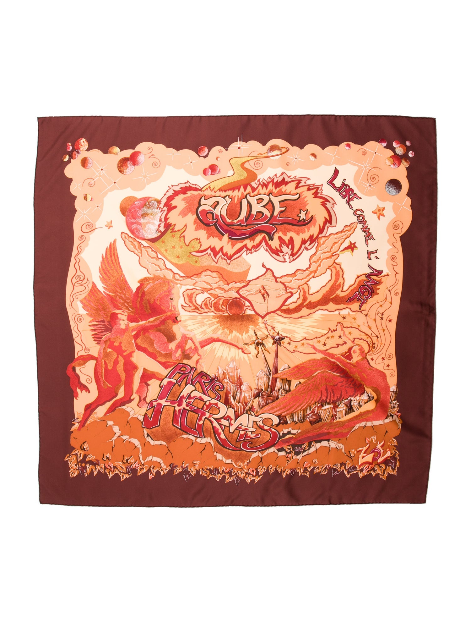 Hermès Aube Libre Comme L’Ange Silk Scarf