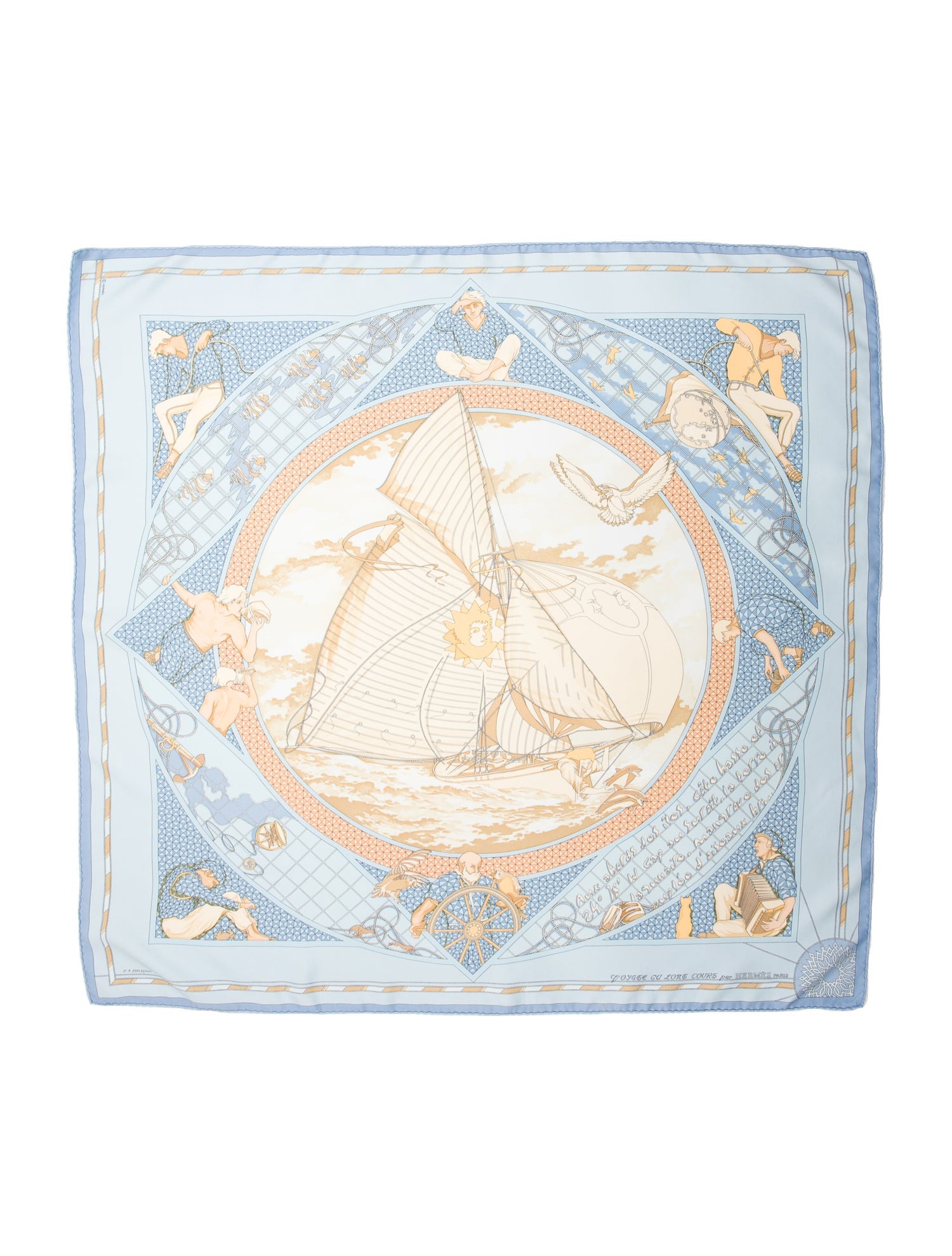 Hermès Voyage au Long Cours Silk Scarf