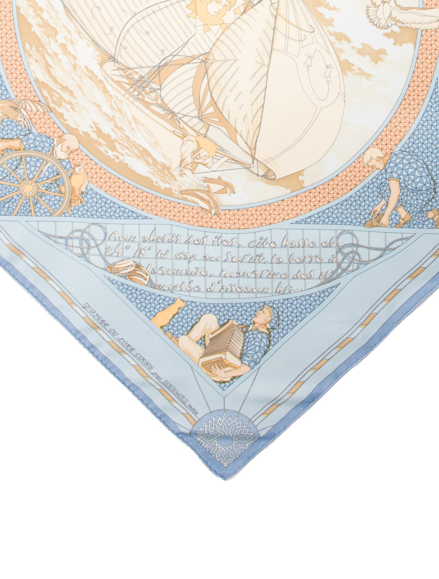Hermès Voyage au Long Cours Silk Scarf