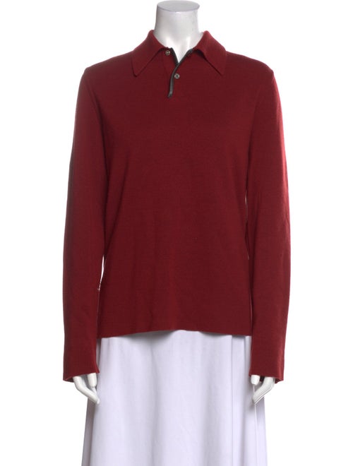 Hermès Merino Wool Collar Polo Sweater