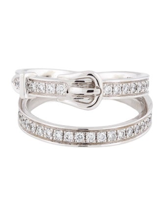 Hermès 18K Diamond Etriviere Ring, Medium Model