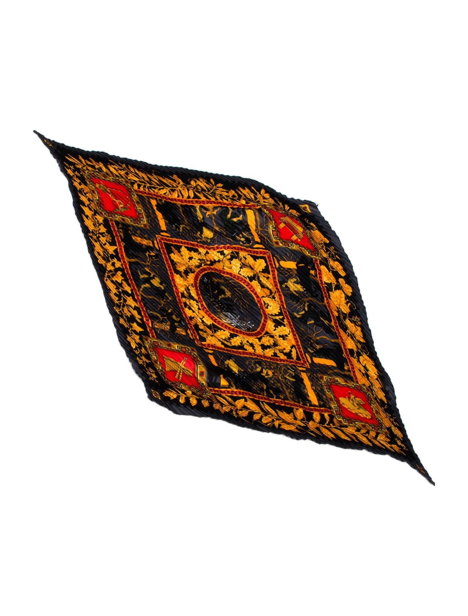 Hermès Musique des Dieux Silk Plissé Scarf