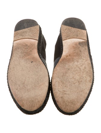 Hermès Canvas Leather Trim Embellishment Espadrilles