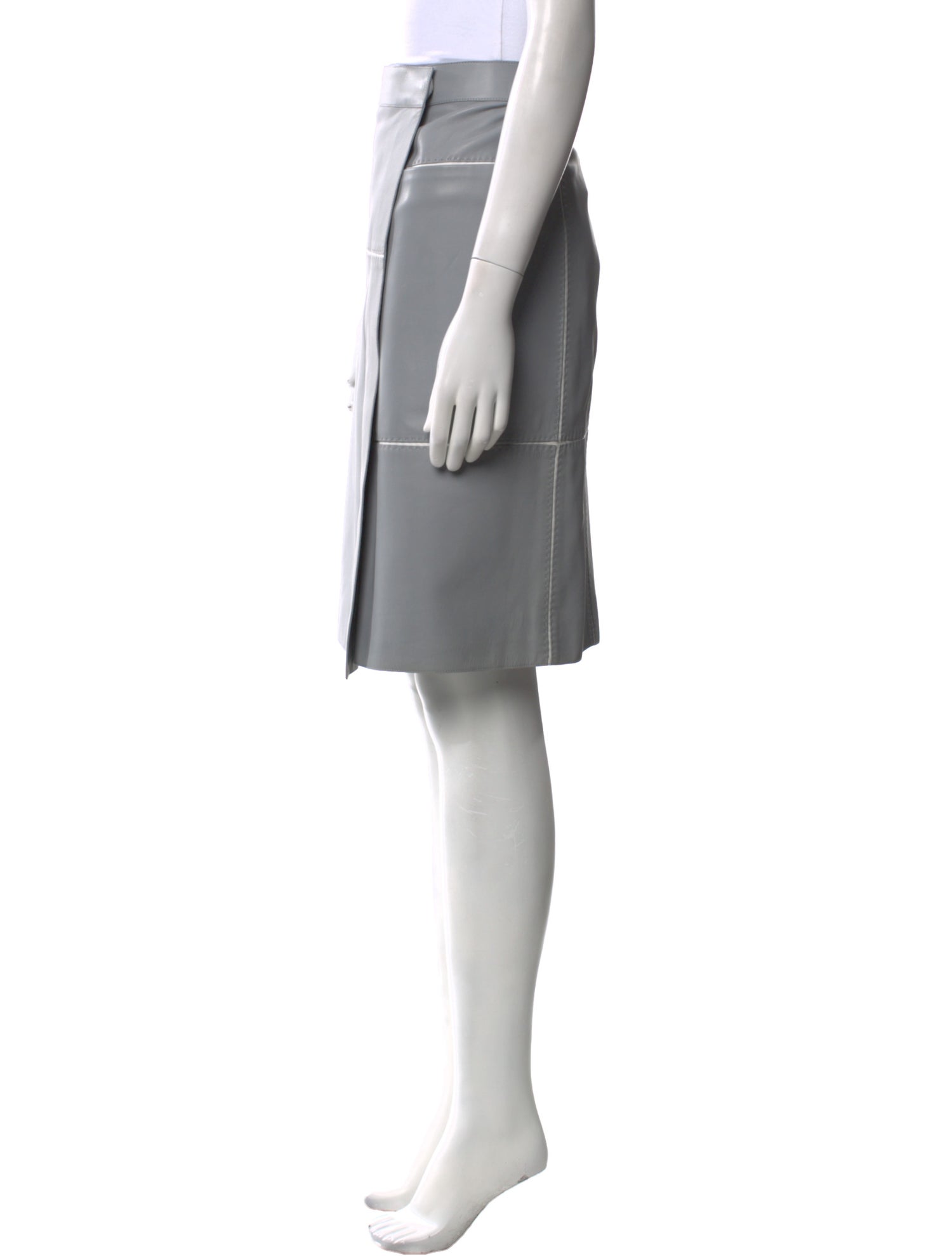 Hermès Lambskin Knee-Length Skirt