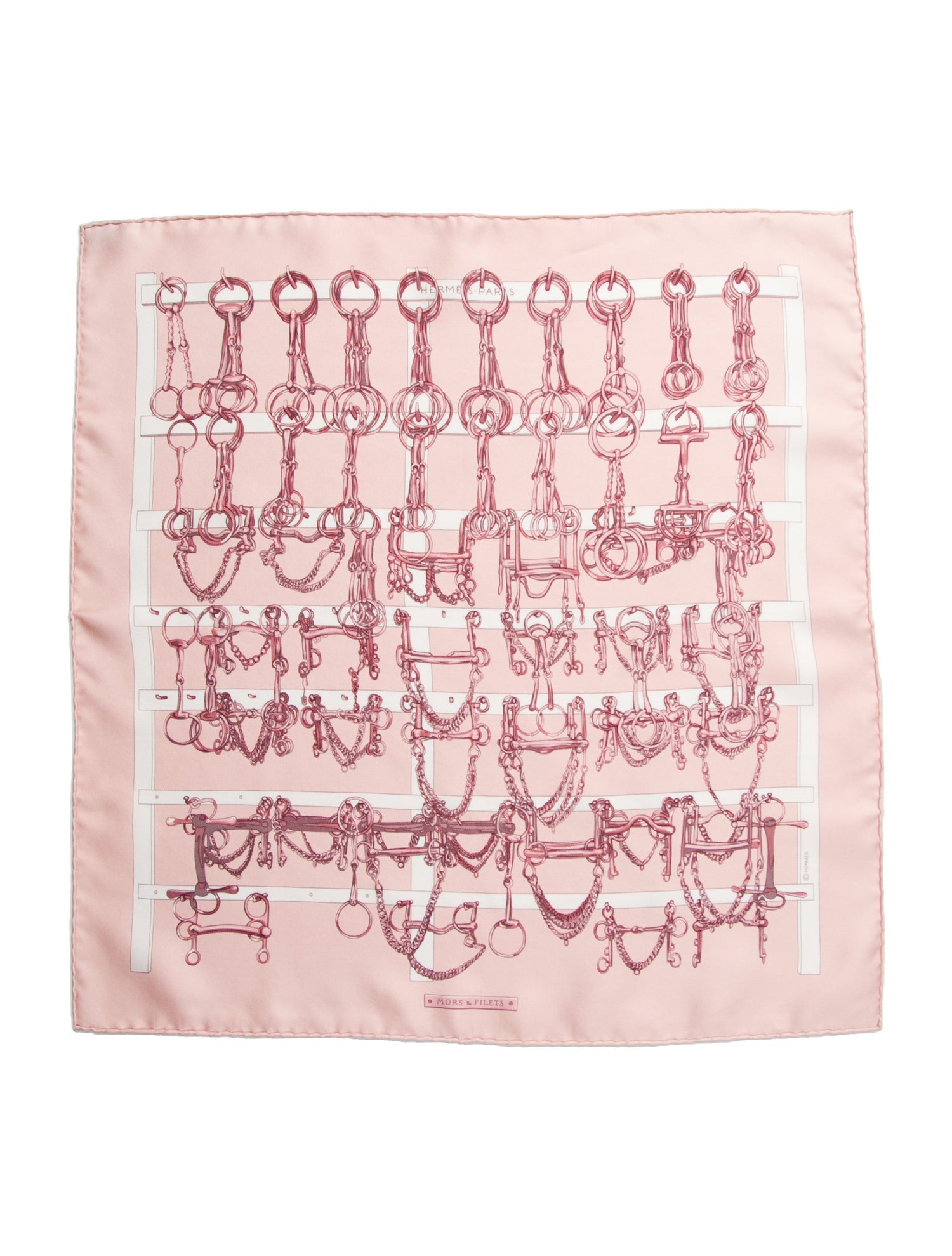 Hermès Mors & Filets Silk Pocket Scarf