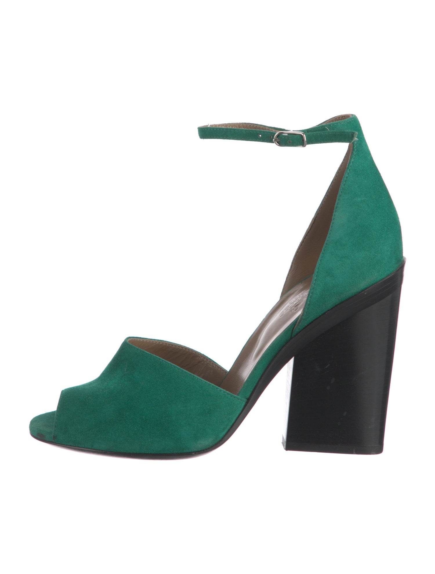 Hermès Suede D'Orsay Pumps