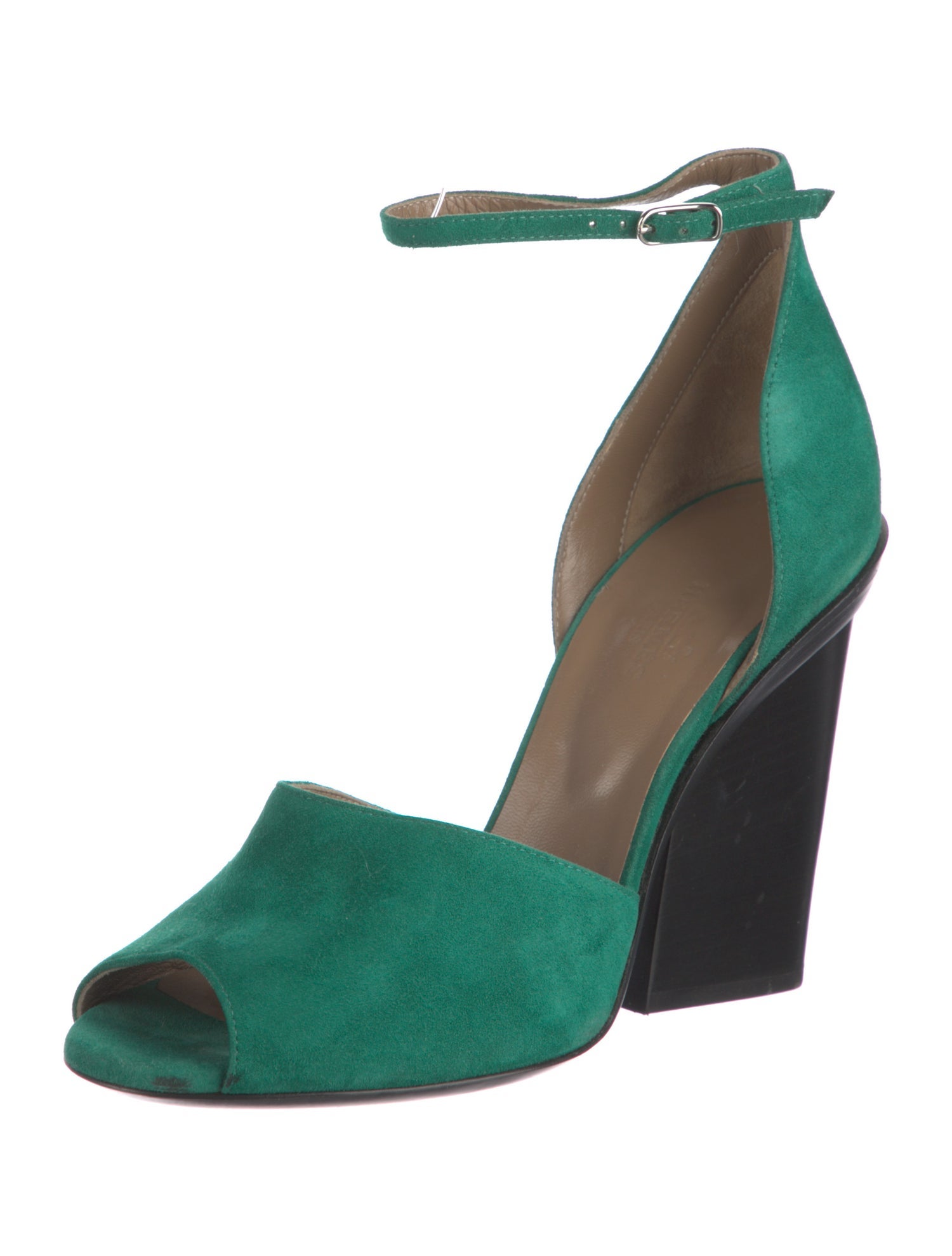 Hermès Suede D'Orsay Pumps